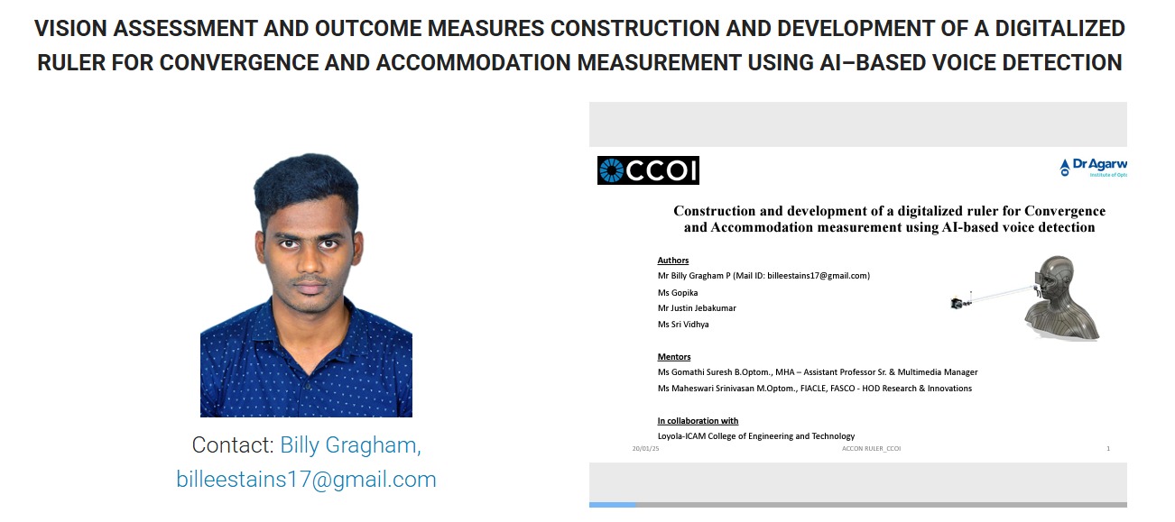 Delivering Oral presentation in an Internal platform - The Collaborative Community on Ophthalmic Innovation (CCOI), 2025(1)