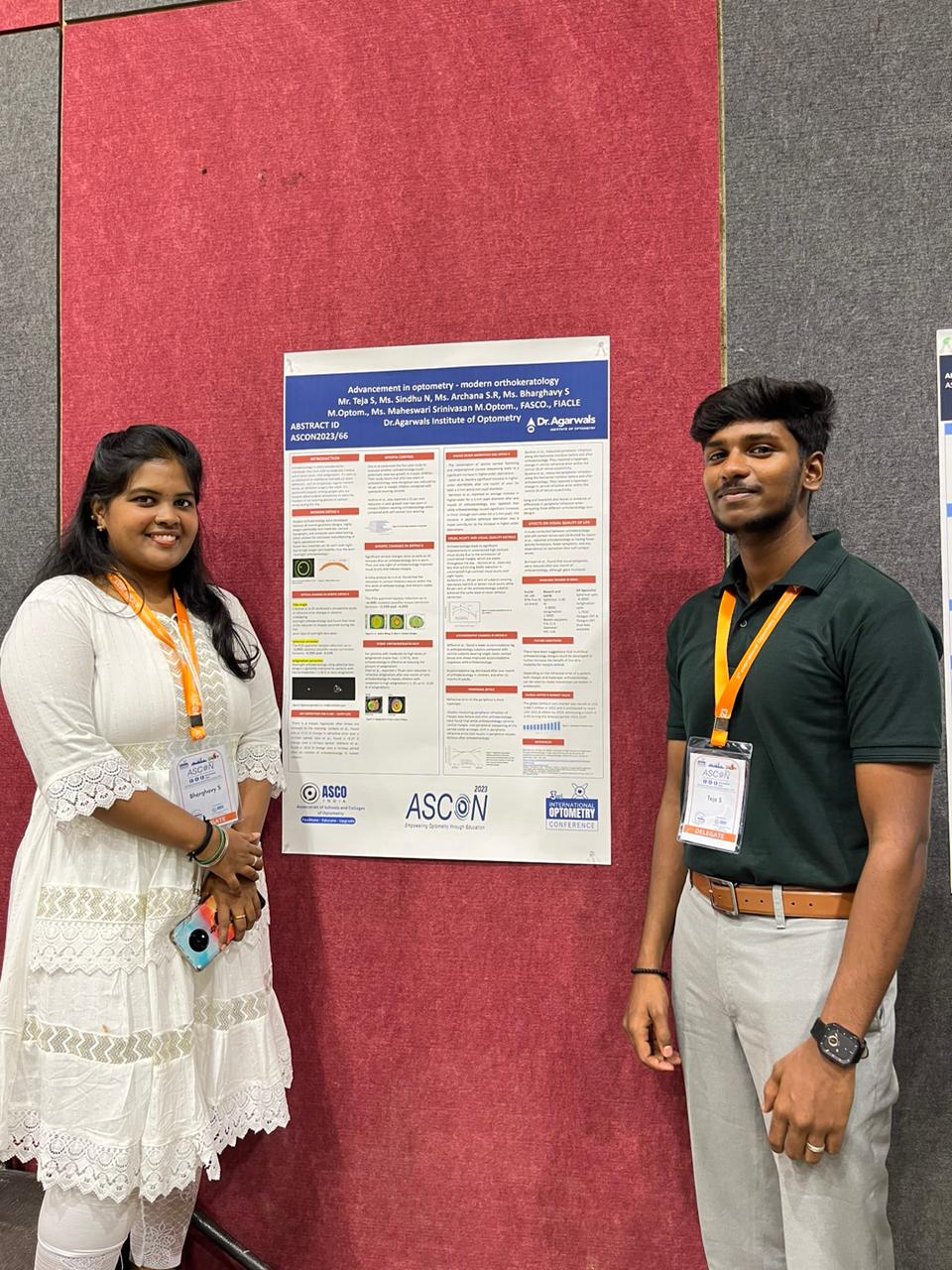 Delivering a Poster presentation at ASCON