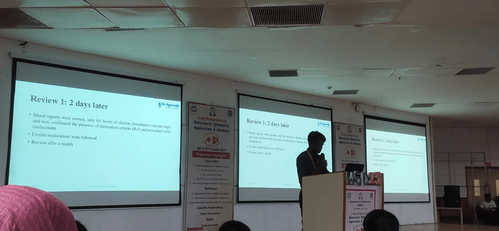 Oral presentation on Behavioural Optometry held at SRM Institute, 2023-min