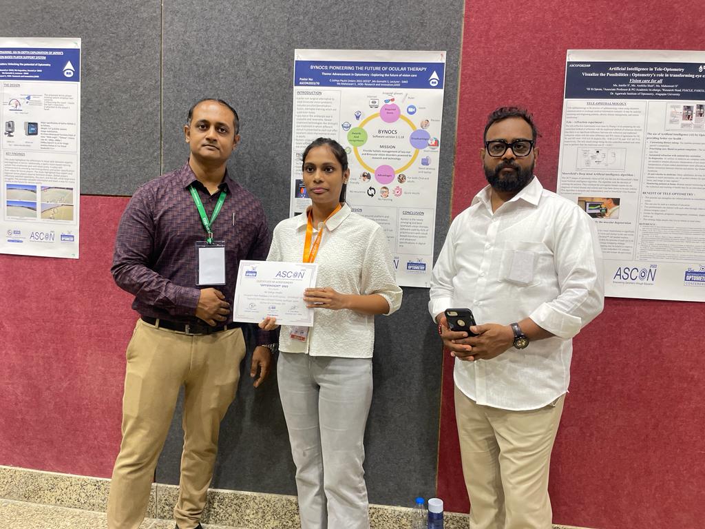 Recognized with certificate for poster presentation at ASCON.(1)