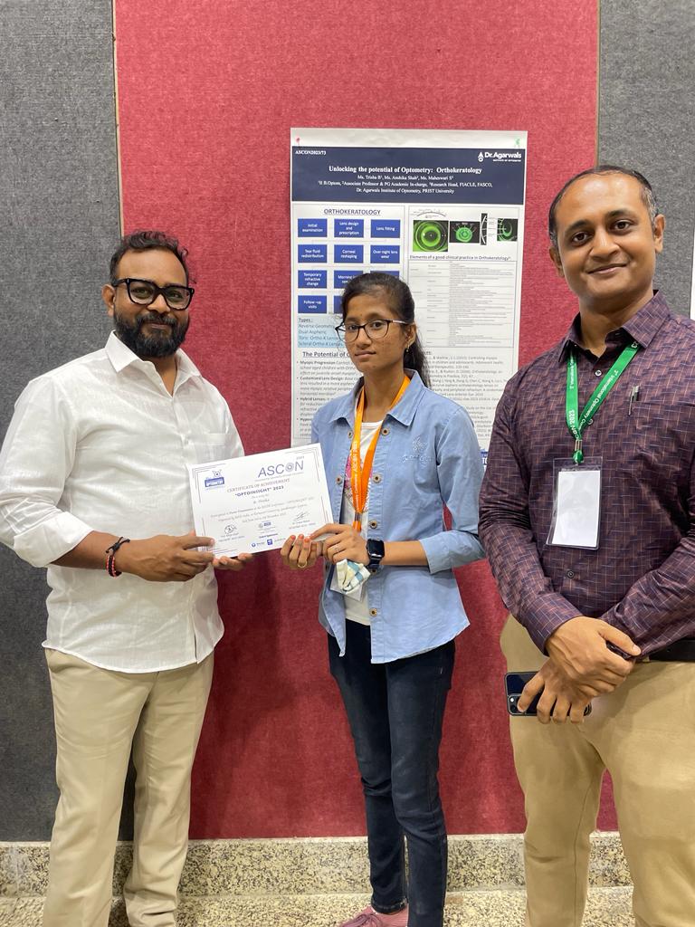 Recognized with certificate for poster presentation at ASCON.