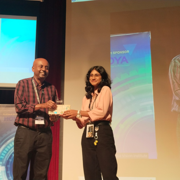 Awarded the best Oral presentation at India Vision Institute, 2023